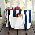 Striped Canvas Tote Bag