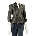 Anthracite Muse Asian Floral Lantern-sleeve Jacket