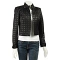 Anthracite Muse Tab Neck Metallic Jacquard Jacket