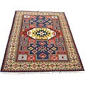 Indo Kazak Red/ Ivory Rug (5'9 x 8'2)