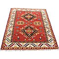 Indo Kazak Red/ Ivory Wool-blend Rug (5'10 x 8'2)