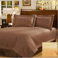Quilted 3-piece Chocolate/ Queen Coverlet Set