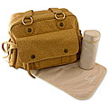 The Sophisticate Bowler Diaper Bag in Tan