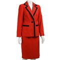 Justin Taylor Women's Contrast Skirt Suit