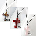Large Semi-precious Cross Pendant (Thailand)