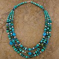 Triple-strand Turquoise Necklace (Thailand)