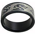 Black Stainless Steel Dragon Ring