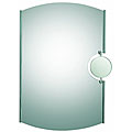 Frameless Chrome Mirror with Magnifier