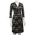 Kay Celine Women's Twist-front Print Dress