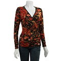 Kay Celine Women's Wrap Floral Print Shirt