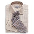 Hickey Freeman Men's Khaki Bengal Stripe Shirt