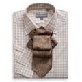 Hickey Freeman Men's Plaid Tattersall Dress Shirt