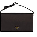 Prada Black Satin Convertible Clutch 