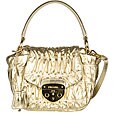 Prada Gold Dressy Gaufre Tote