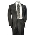 Ferrecci Black Pinstripe Men's Suit