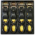 Set of 4 Ratchet Tie Downs (1 inch x 15 feet)
