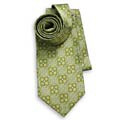 Hickey Freeman Heraldic Medallions Green Tie
