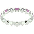 Pink Enamel Hearts Eternity Band