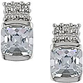 14k Gold 1/10ct Diamond and Aquamarine Earrings