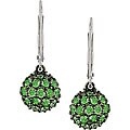 14k Gold Tsavorite Leverback Ball Earrings