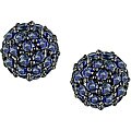 14k Gold Sapphire Stud Ball Earrings