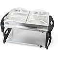 Dual Station Two-tier Stainless Steel Buffet
