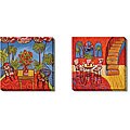 Cecile Broz 'Peaceful Retreat' Gallery Wrapped Art Set