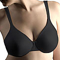 Olga Comfort Sleek Strap Minimizer Black Bra