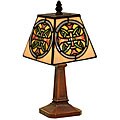 Tiffany-style Mission Iris Accent Lamp