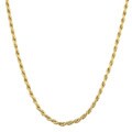 14k Gold over Silver 16-inch Small Rope Necklace