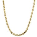 14k Gold over Silver 18-inch Large Rope Necklace