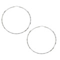 Sterling Silver 58-mm Facetada Hoop Earrings