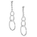 Sterling Silver Hammered Drop Earrings