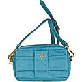 Prada Tessuto Fiocco Turquoise Convertible Clutch
