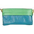 Prada Turquoise and Green Contrast Shoulder Bag