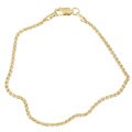 14k Gold over Silver 9-inch Spiga Anklet
