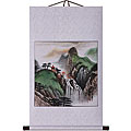 Mountain Waterfall 36-inch Wall Art Scroll Painting