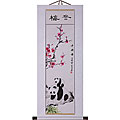 Panda and Pink Blossom 48-inch Wall Art Painting