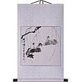 Chinese Farmer and Buffalo 36-inch Wall Scroll Painting