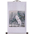 'Herons In Winter' Wall Art Scroll Painting