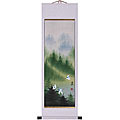 'Cranes and Green Pines' Art Wall Scroll Painting