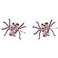14k Gold and CZ Child's Spider Earrings