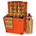 Terazzo Orange Wooden Picnic Carrier Set