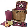 Tuscan Deluxe Willow Picnic Basket (Serves 4)