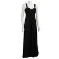 JS Boutique Women's Beaded Ruffle Chiffon Dress