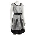 JS Boutique Women's Belted Colorblock Shantung Dress