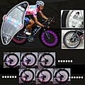 Bike and Motorcycle 64-pattern LED Spoke Wheel Light