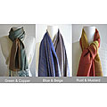 Set of 3 Two-tone Silk and Wool Scarves (India)