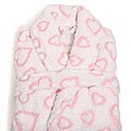 Ultra Soft Women's Pink Heart Fleece Robe