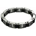 Stainless Steel and Rubber Link Bracelet